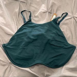 BNWT SKIMS Teal Soft Lounge Underwire High Neck bra. Sold out online - size 4X!